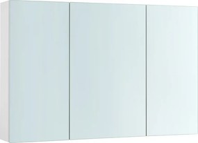 Armário de parede casa de banho com espelho e prateleira regulável, 15 x 90 x 60 cm branco