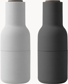 Moinhos de sal e pimenta com tampa em madeira de nogueira Bottle Grinder, conjunto de 2