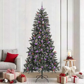 vidaXL Árvore de Natal Artificial Verde 240 cm PVC, Plástico e Aço