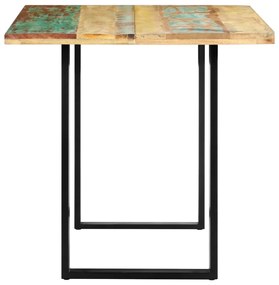 Mesa de jantar 140x70x76 cm madeira recuperada maciça