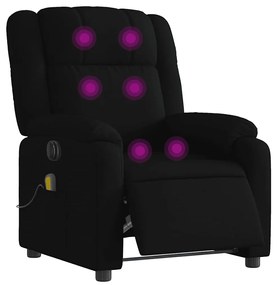 Poltrona reclinável de massagens elétrica tecido preto