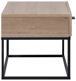 Mesa de cabeceira com 1 gaveta em madeira escura CAIRO Beliani