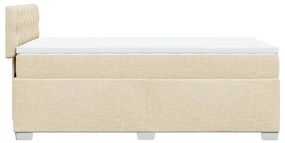 Cama com molas/colchão 90x200 cm tecido cor crème