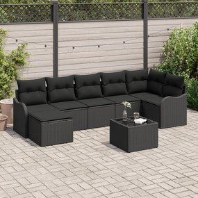 Conjunto de Sofá de Jardim vidaXL com Almofadas Bege Vime PE