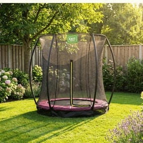 Trampolim de solo Silhouette ø183 cm com rede de segurança - rosa