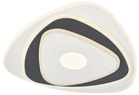 Plafon de design branco com forma orgânica cinza escura incluindo LED regulável - Taylor Design