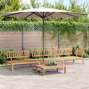 vidaXL 4 pcs conjunto de móveis de paletes p/ jardim acácia maciça