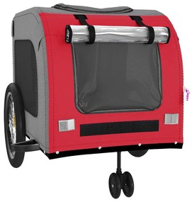 Reboque bicicleta animais tecido oxford/ferro vermelho/cinzento