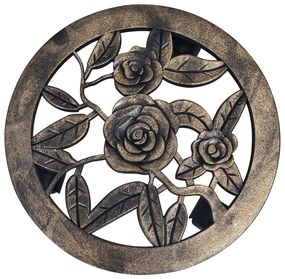 Suportes com rodas para plantas 6 pcs 30 cm plástico bronze