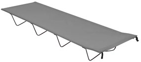 Cama de campismo 180x60x19 cm tecido oxford e aço cinzento