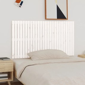 Cabeceira de parede 166x3x90 cm madeira de pinho maciça branco