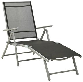 9 pcs conjunto lounge de jardim preto e prateado