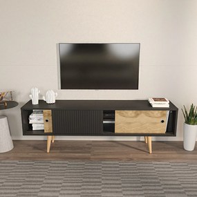 Móvel TV Ecrin – Antracite e Carvalho – 160x45x34,5 cm