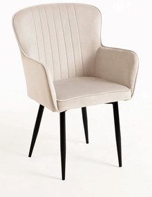 Pack 6 Cadeiras Dalye Veludo - Beige