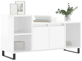 Móvel para TV 100x35x55 cm derivados madeira branco brilhante