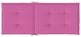 Almofadões cadeira de encosto alto 4 pcs tecido rosa