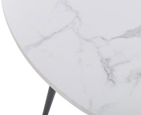 Mesa de jantar redonda de efeito mármore ⌀ 120 cm ODEON Beliani