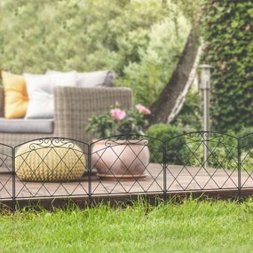 Cercas de Jardim 305x61 cm Conjunto de 5 Cercas Decorativas para Jardi