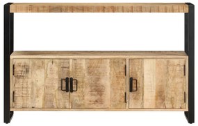 Armário lateral 120x30x75 cm madeira de mangueira maciça