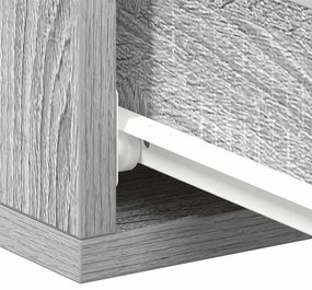 Mesa cabeceira suspensa 40x30x15 cm madeira proc. sonoma cinza