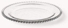 Pratos rasos em vidro Perles, conjunto de 3