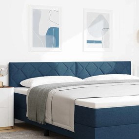 Cabeceira LED vidaXL Design de Blocos de Diamante Azul 200 cm Tecido