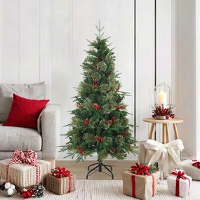 vidaXL Árvore de Natal Articulada Artificial com suporte Verde 150 cm
