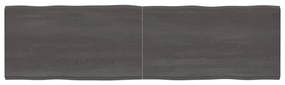 Tampo mesa 220x60x6 carvalho tratado borda viva cinza-escuro
