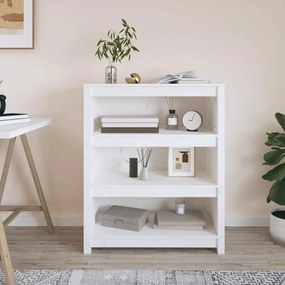 vidaXL Estante 80x35x97 cm madeira de pinho maciça branco