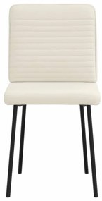 Cadeiras de jantar 4 pcs veludo cor creme