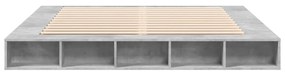 Estrutura de cama 200x200 cm derivados de madeira cinza cimento