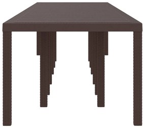 Mesa de Jardim vidaXL Castanha 400x100x73 cm Poly Rattan