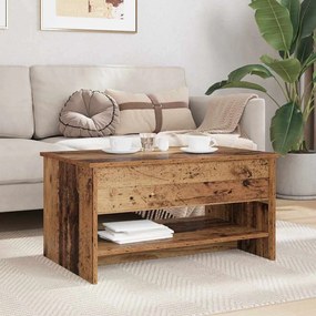 vidaXL Mesa de centro Madeira antiga 80 x 50.5 x 41.5 cm
