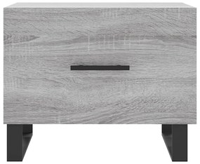 Mesas de centro 2 pcs 50x50x40 cm madeira proc. sonoma cinza