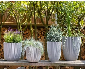 Vaso Groove 35x34 cm marfim