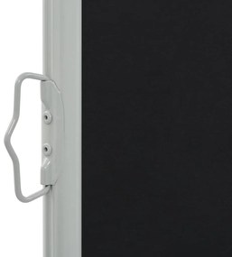 Toldo lateral retrátil para pátio 120x300 cm preto