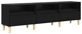 Gabinete para TV com gaveta com prateleira Carvalho preto 150 x 30 x 4