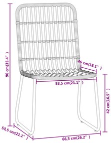 3 pcs conjunto de jantar para jardim preto