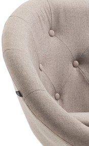 Banco de bar London em tecido e com estrutura cromada 65 x 107-128 x 57 cm Castanho acinzentado