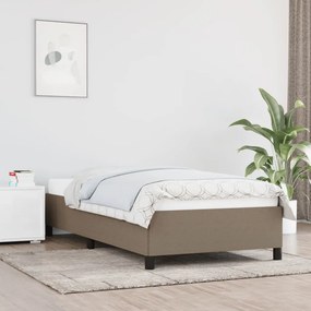 Estrutura cama sem colchão 90x200 cm tecido cinza-acastanhado