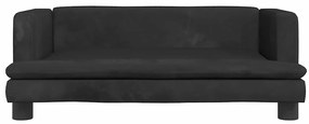 Cama para cães 80x45x30 cm veludo preto