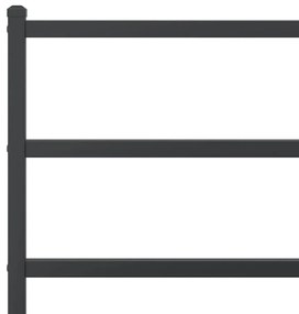 Estrutura de cama com cabeceira 193x203 cm metal preto