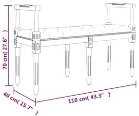 Banco 110x40x70 cm linho bege