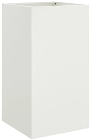 Vaso/floreira 42x38x75 cm aço branco