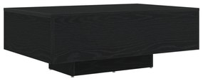 Mesa de Centro vidaXL com Luzes LED Carvalho Preto 85x55x31 cm