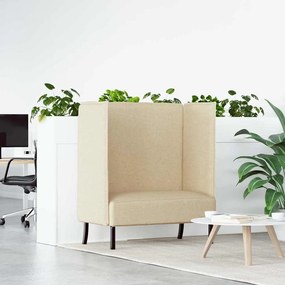 vidaXL Sofá Alto Creme 109x56x121 cm Tecido