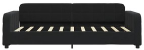 Sofá-cama com colchão 90x190 cm veludo preto