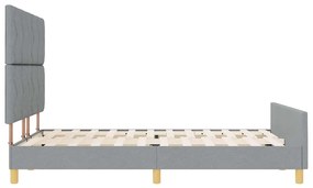 Estrutura de Cama vidaXL Cinza-claro 160x200 cm Tecido