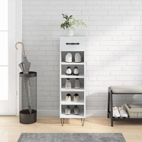 vidaXL Sapateira 30x35x105 cm derivados de madeira branco