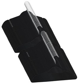 50 pcs conjunto de cabides antiderrapantes veludo preto